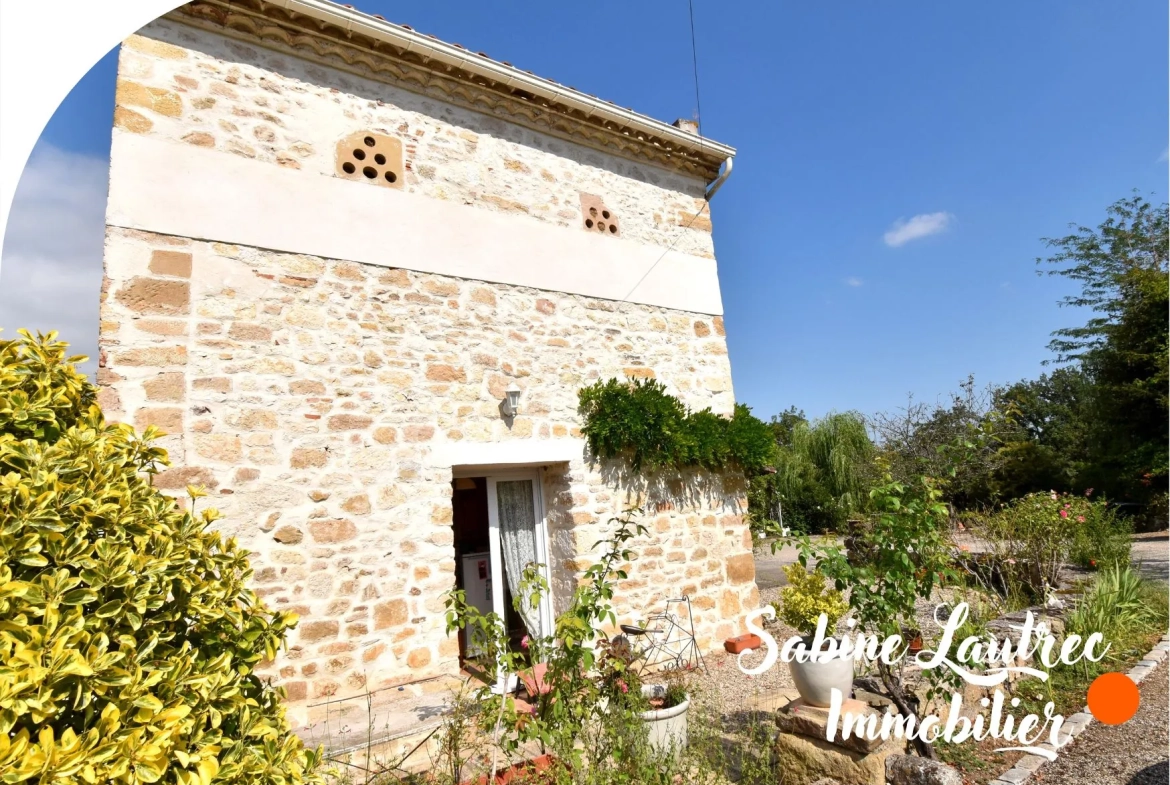 Maison rénovée en pierre à Lombers, proche Realm live, avec jardin et garage — authenticité et confort 