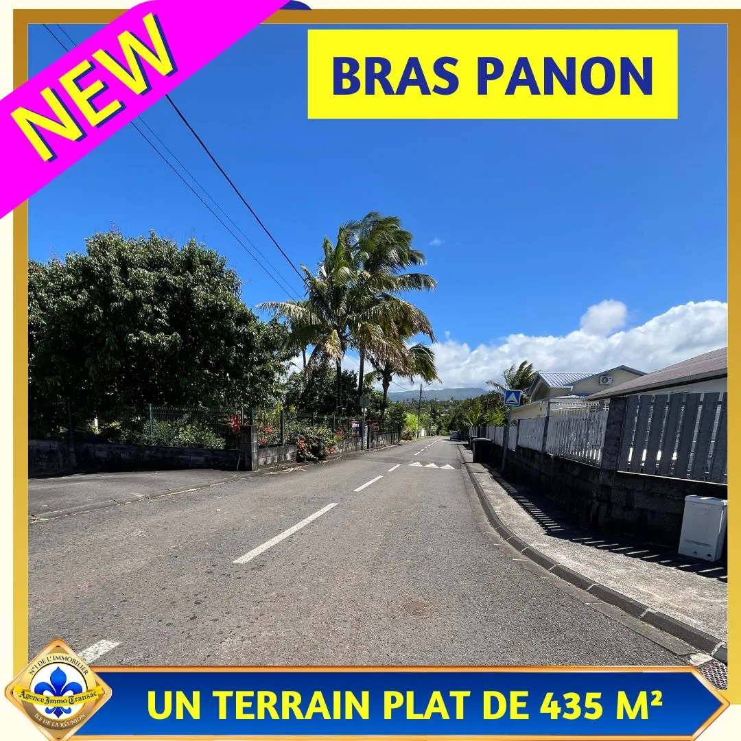 Terrain constructible de 435 m² à Bras-Panon, emplacement idéal et résidentiel 