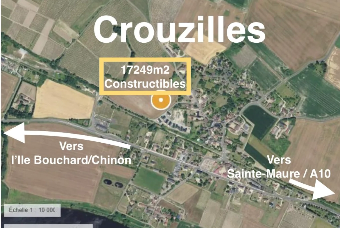 Terrain constructible de 17 249 m² sous OAP pour projet de 17 logements à Crouzilles 