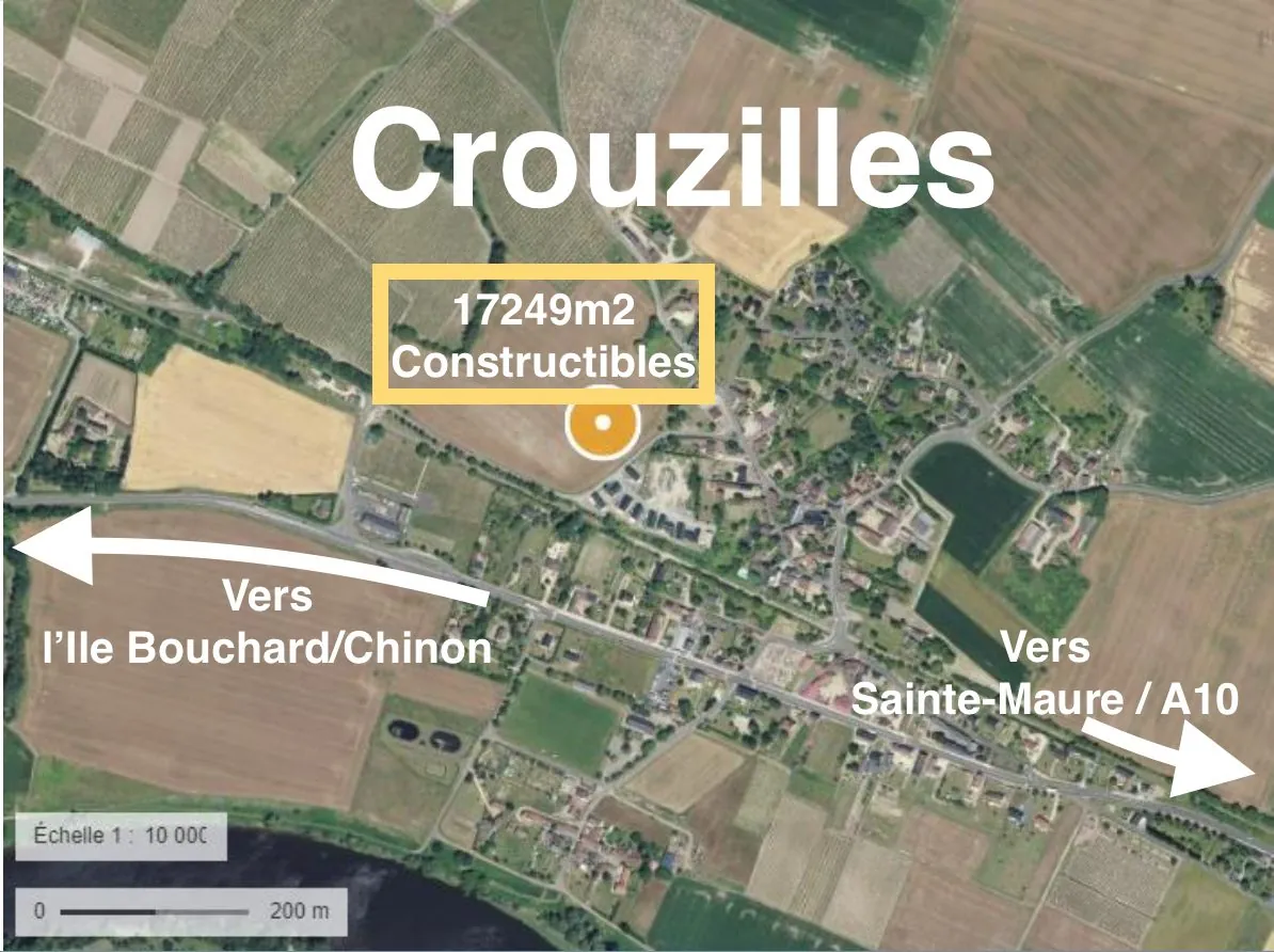 Terrain constructible de 17 249 m² sous OAP pour projet de 17 logements à Crouzilles 
