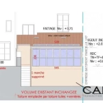 À vendre à Caluire : plateau brut de 62 m² avec jardin de 190 m² à aménager