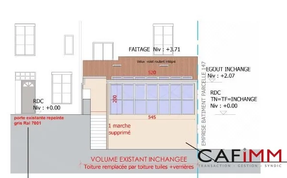 À vendre à Caluire : plateau brut de 62 m² avec jardin de 190 m² à aménager