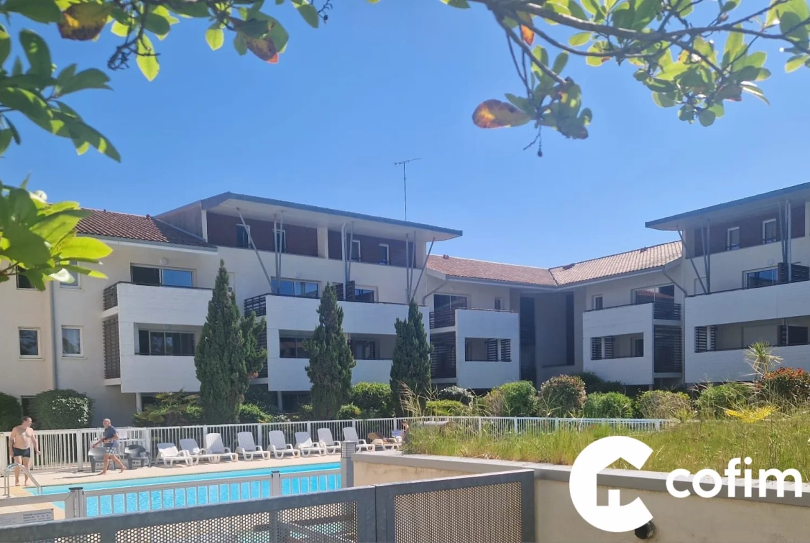 Appartement T3 avec piscine et terrasse proche plage et golf de Moliets 