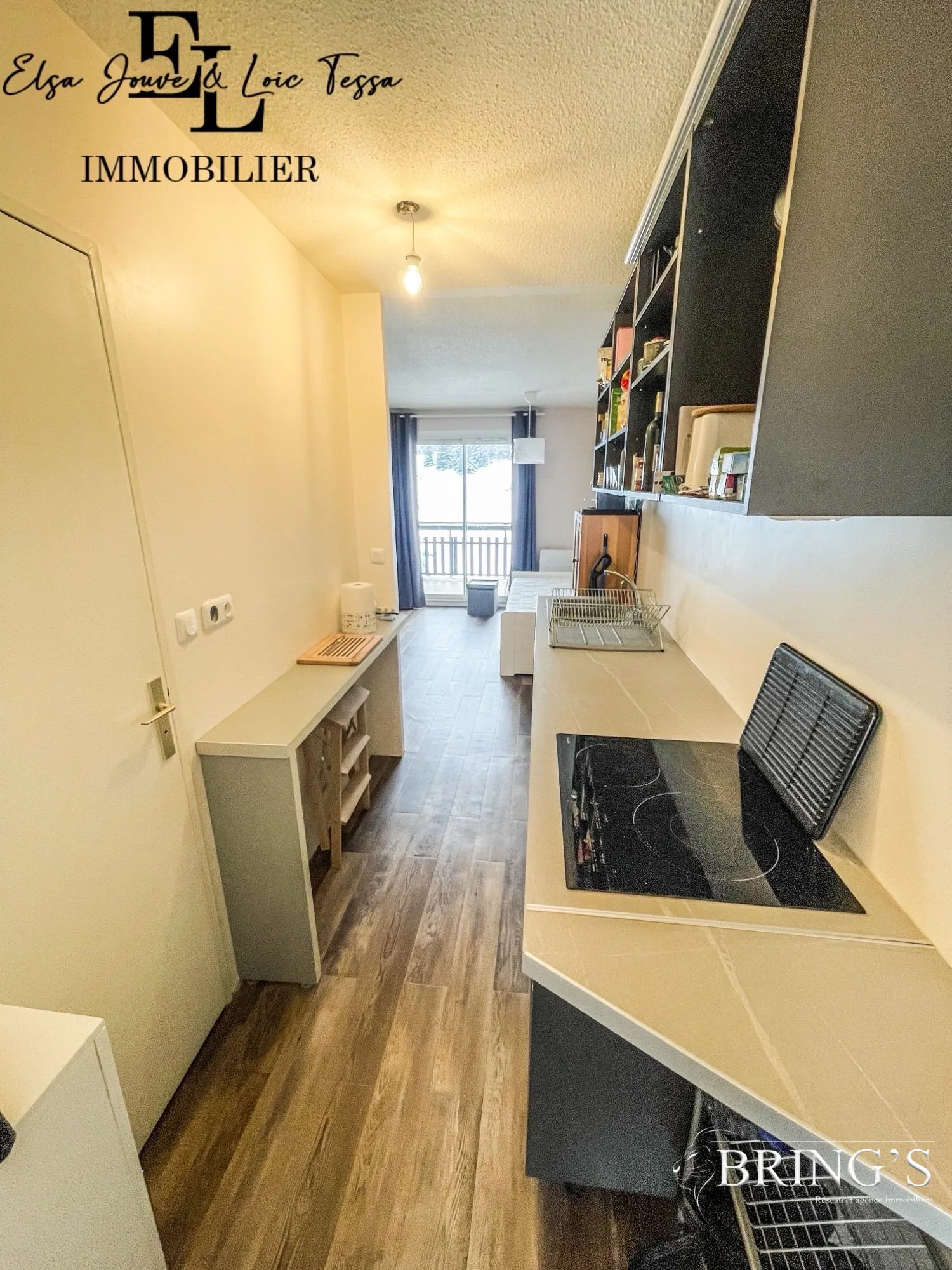 SuperDévoluy - Charmant T2 face aux pistes, 28 m² rénové avec balcon 