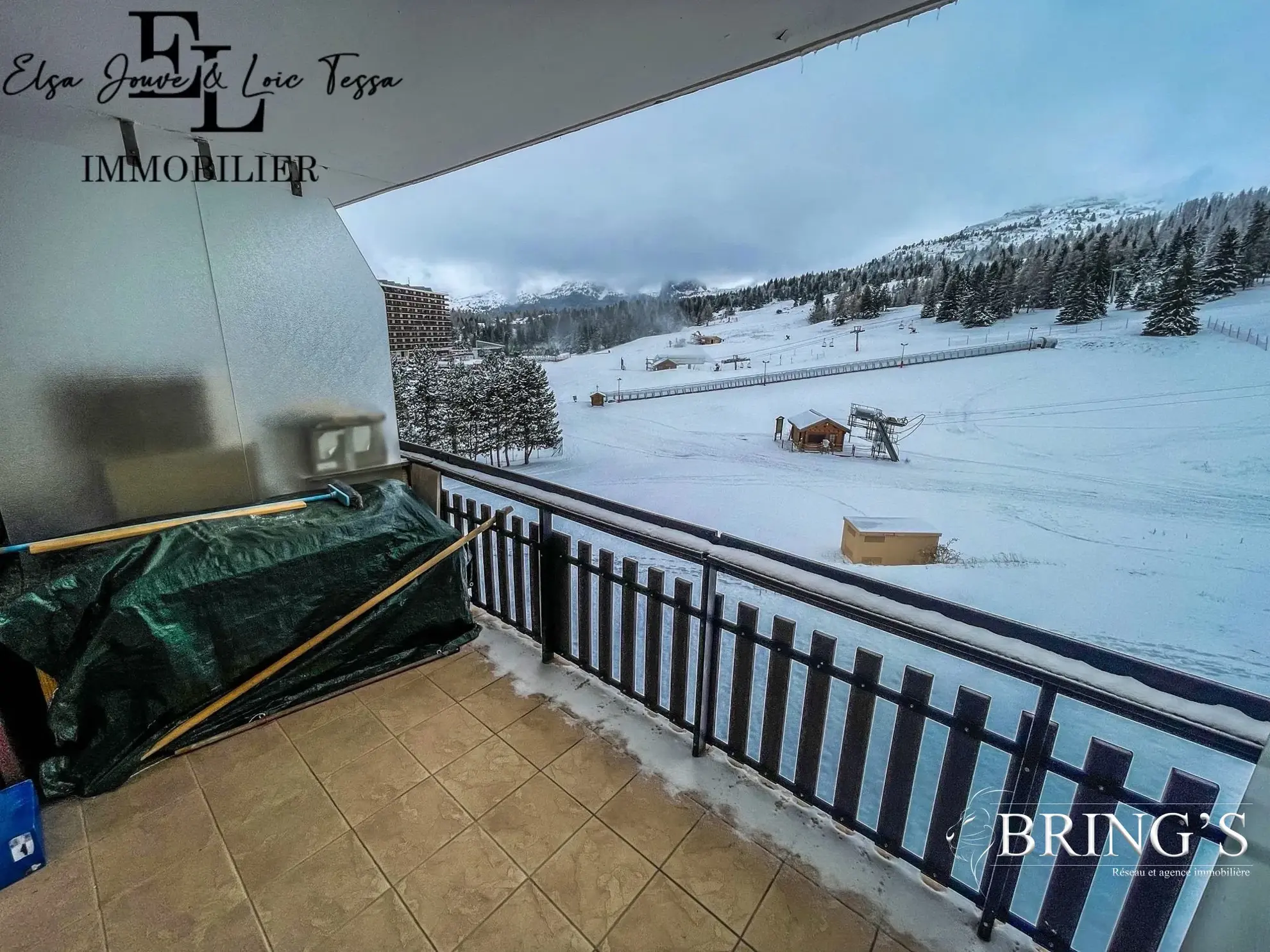 SuperDévoluy - Charmant T2 face aux pistes, 28 m² rénové avec balcon 