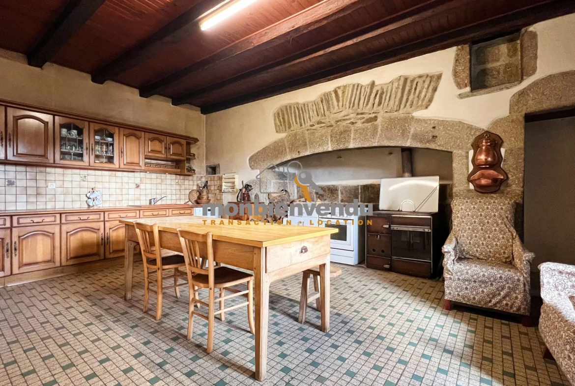 Maison ancienne de caractère à Roannes-Saint-Mary, 186 m² avec cave et potentiel d'aménagement 