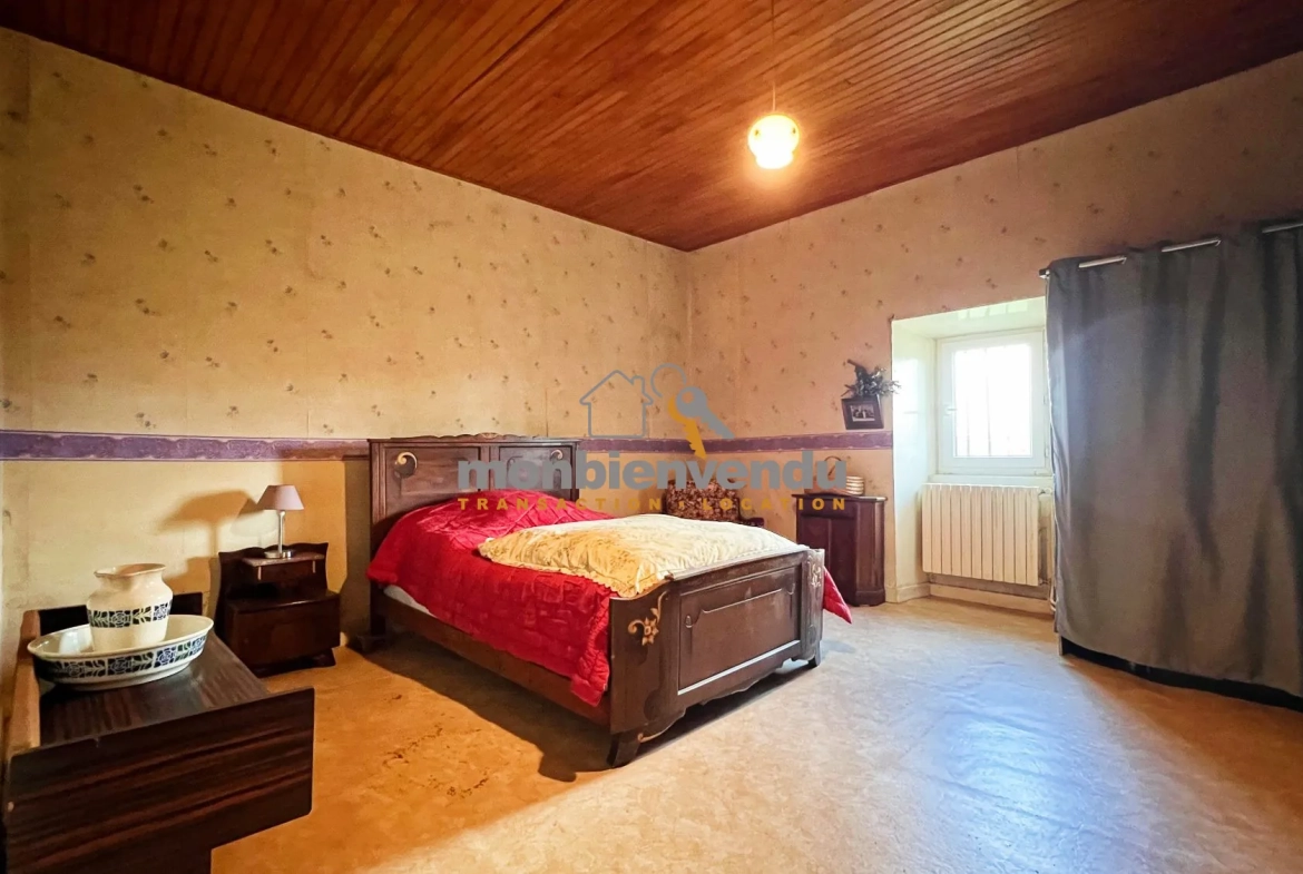 Maison ancienne de caractère à Roannes-Saint-Mary, 186 m² avec cave et potentiel d'aménagement 