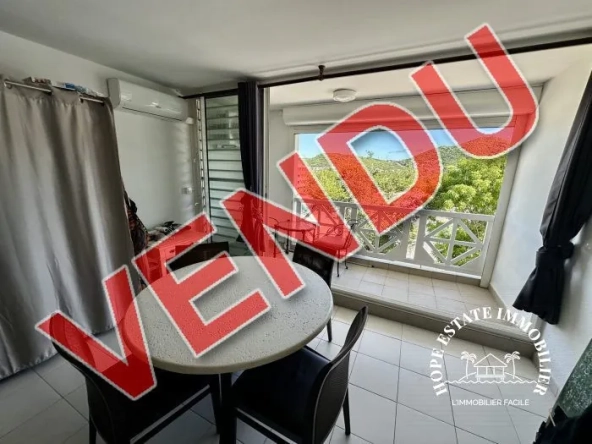 Studio à vendre avec balcon à Marigot - Résidence calme et vue dégagée