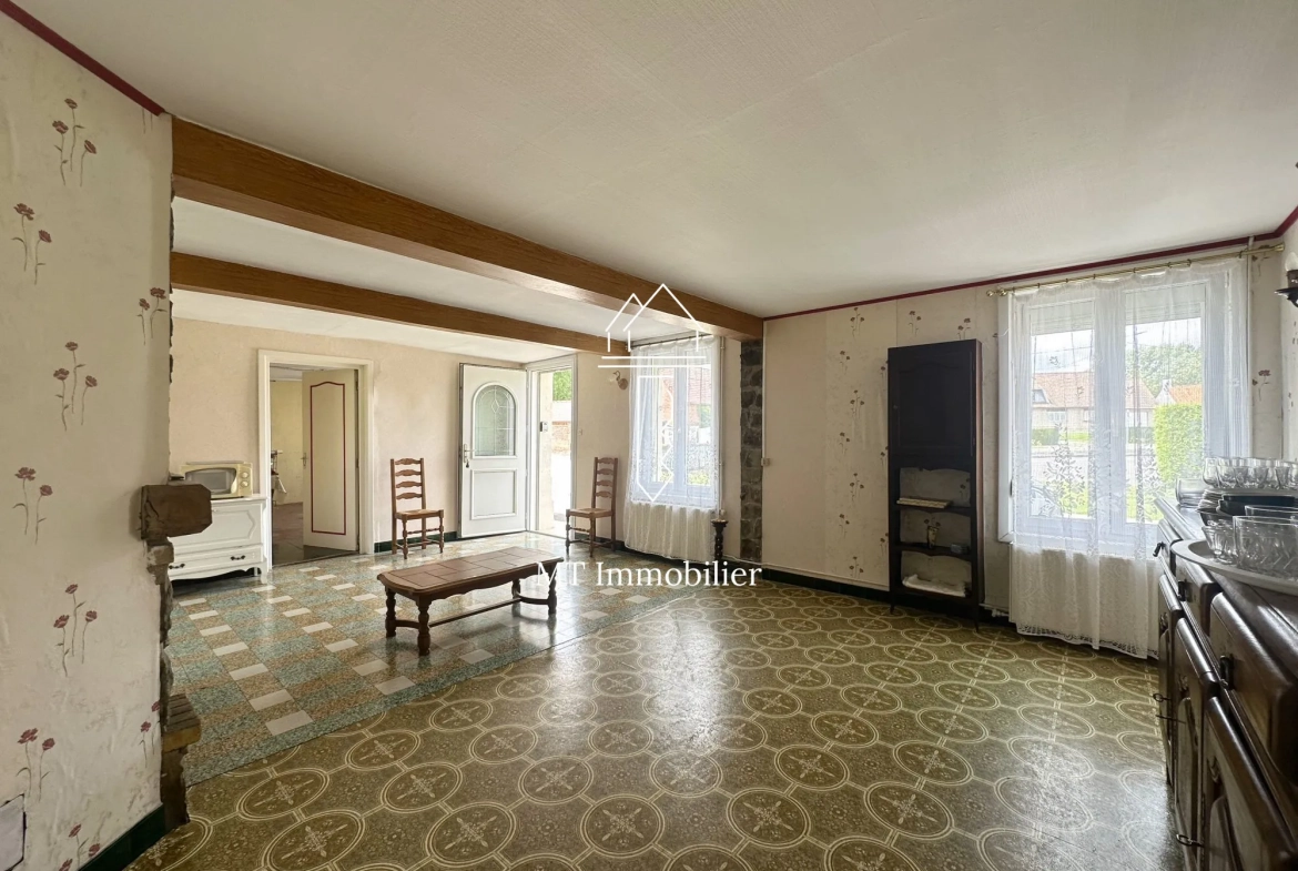 Maison à rénover de 110 m² avec grand terrain à Radinghem, secteur calme 