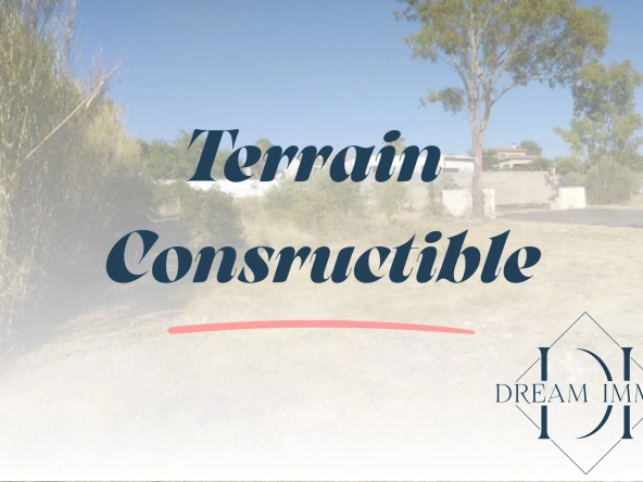 À vendre terrain constructible de 323 m² à Meze, proche écoles et commerces