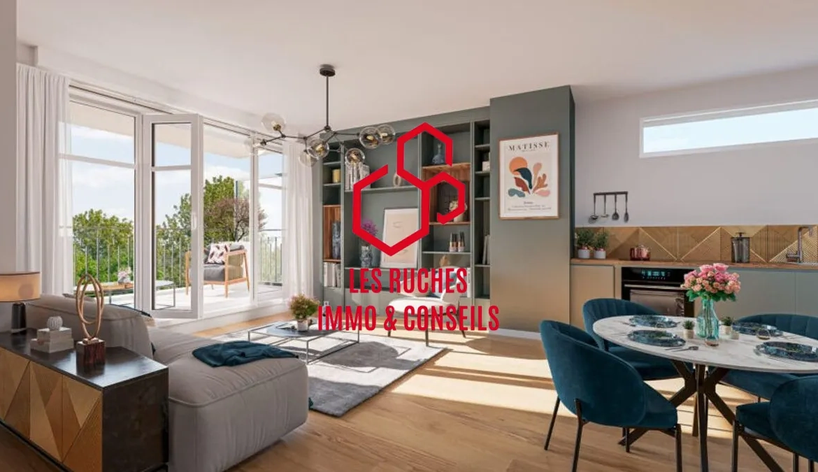 À vendre appartement T2 lumineux de 40,35 m² à Igny, proche commodités 