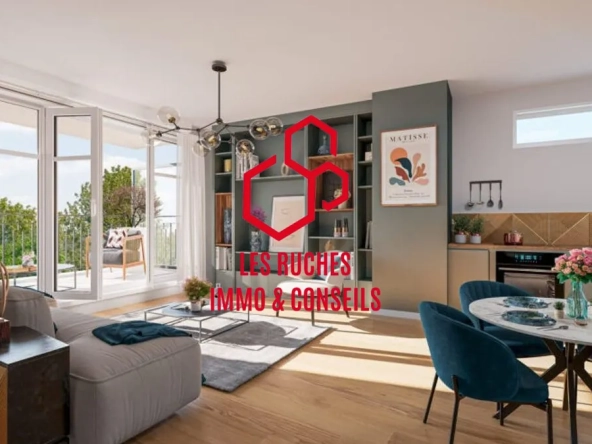À vendre appartement T2 lumineux de 40,35 m² à Igny, proche commodités
