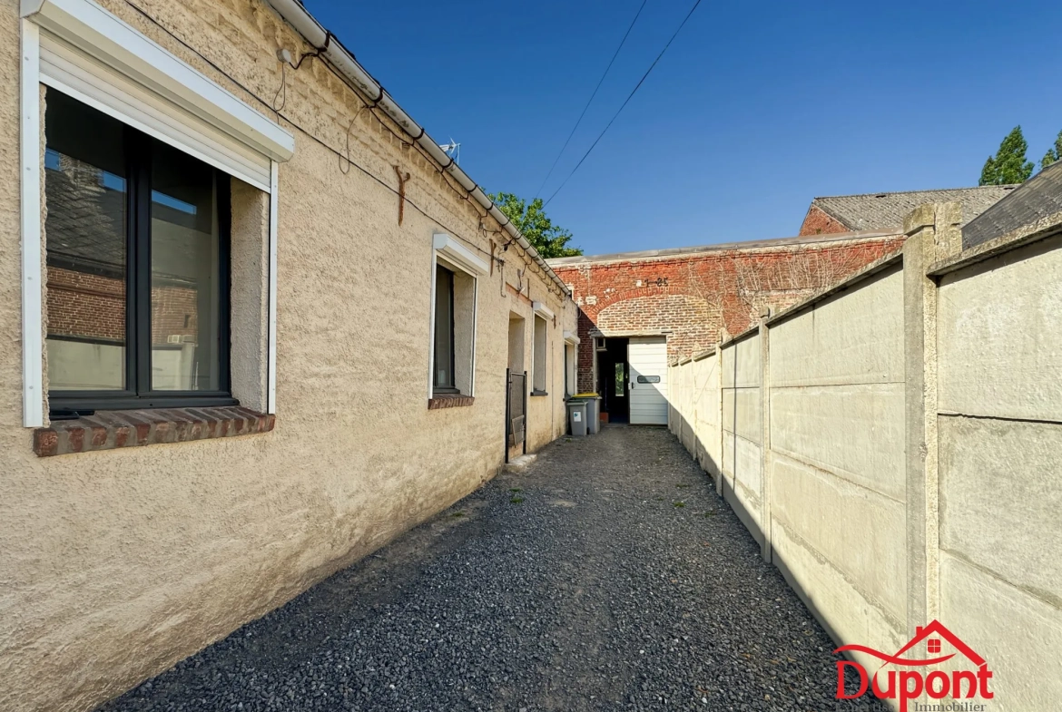 Lot de deux maisons à vendre avec jardins et grange à Ligny-en-Cambrésis 