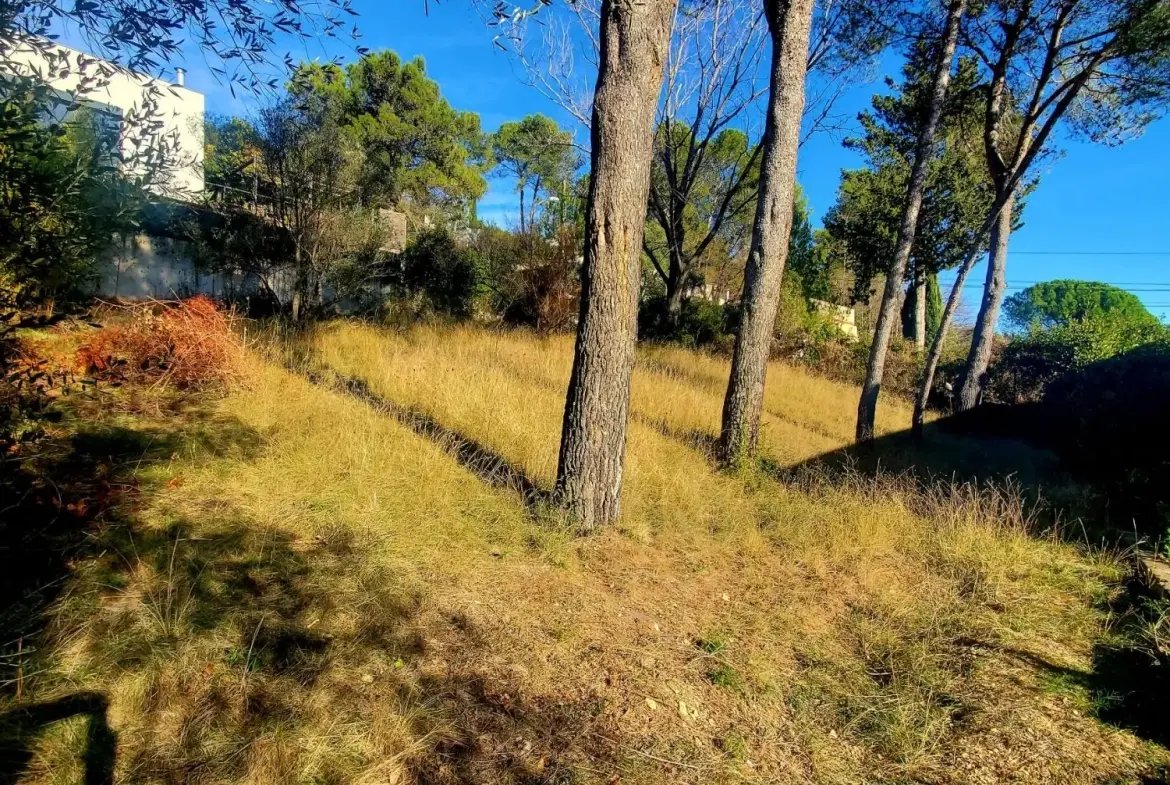 Terrain constructible de 600 m² à Grabels – Vue dégagée et exposition plein sud 