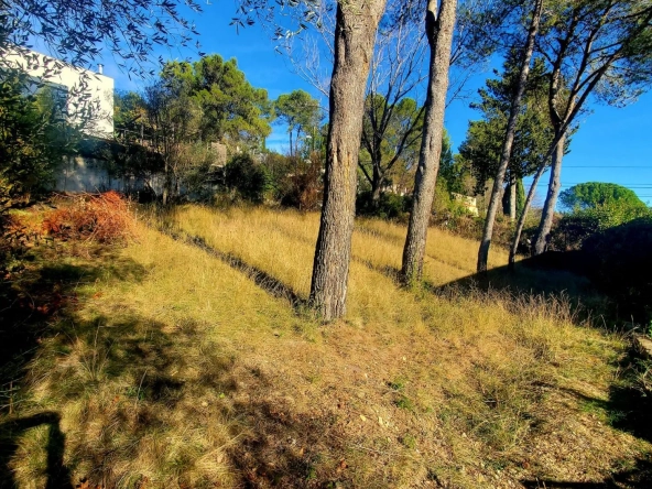 Terrain constructible de 600 m² à Grabels – Vue dégagée et exposition plein sud