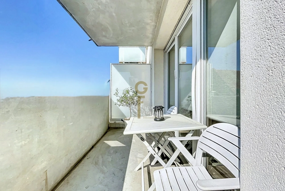 Appartement 2 pièces de 46 m² en vente à Linselles, loué, avec grand balcon 