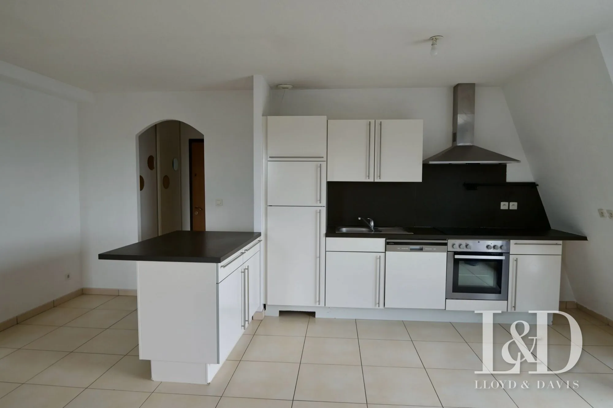 cuisine équipée Appartement T3 à vendre avec terrasse et vue sur les Vosges à Mulhouse 
