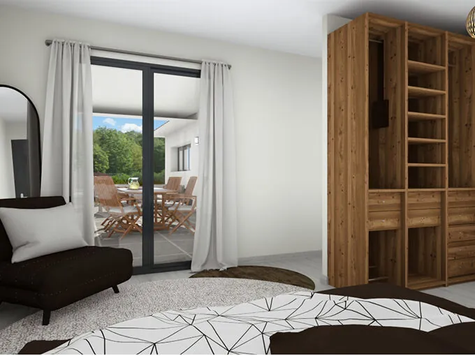 Maison neuve 3 chambres avec garage sur terrain de 977 m² à Bretagne de Marsan 