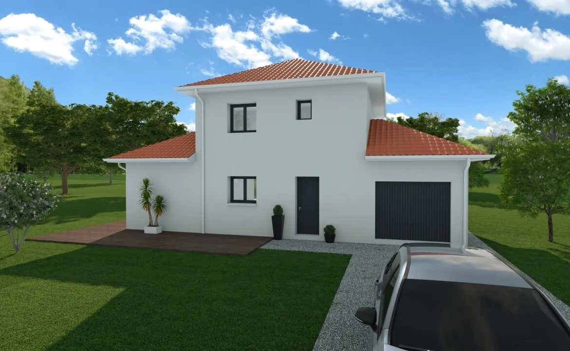 Maison neuve écologique de 85 m² avec 3 chambres à Charnècles 