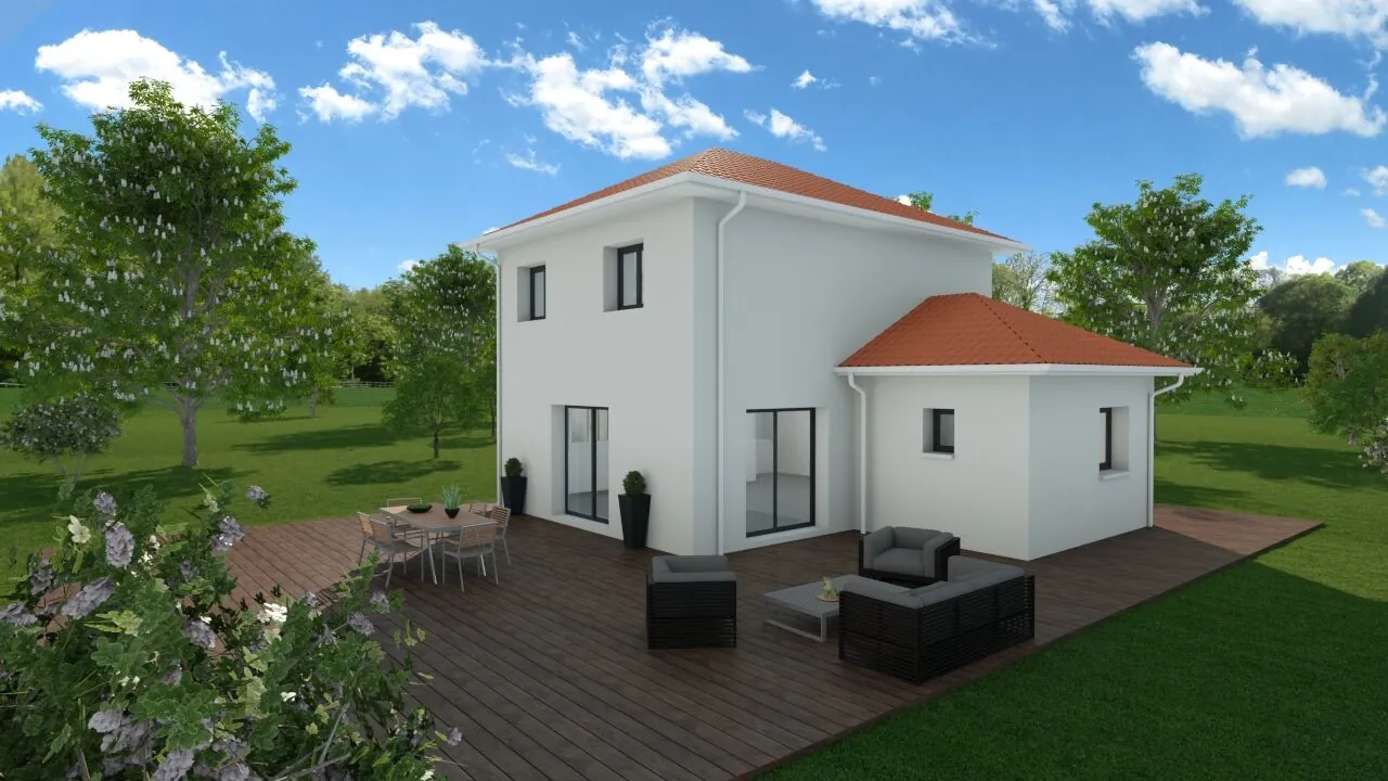 Maison neuve écologique de 85 m² avec 3 chambres à Charnècles 
