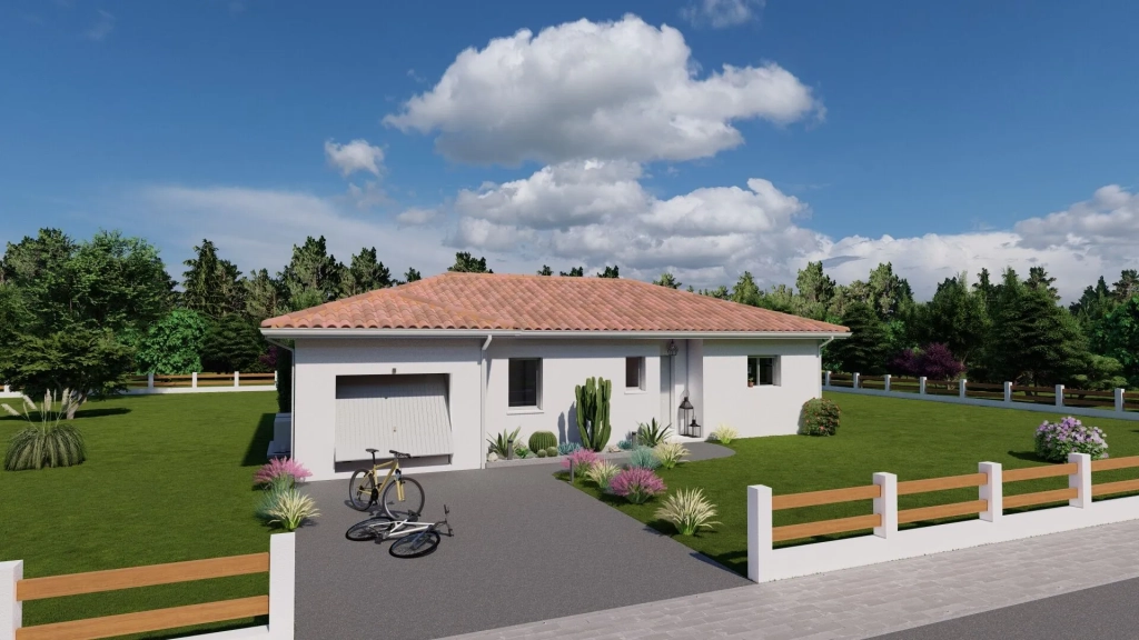Maison neuve 95 m² avec garage et 3 chambres à Vielle-Saint-Girons