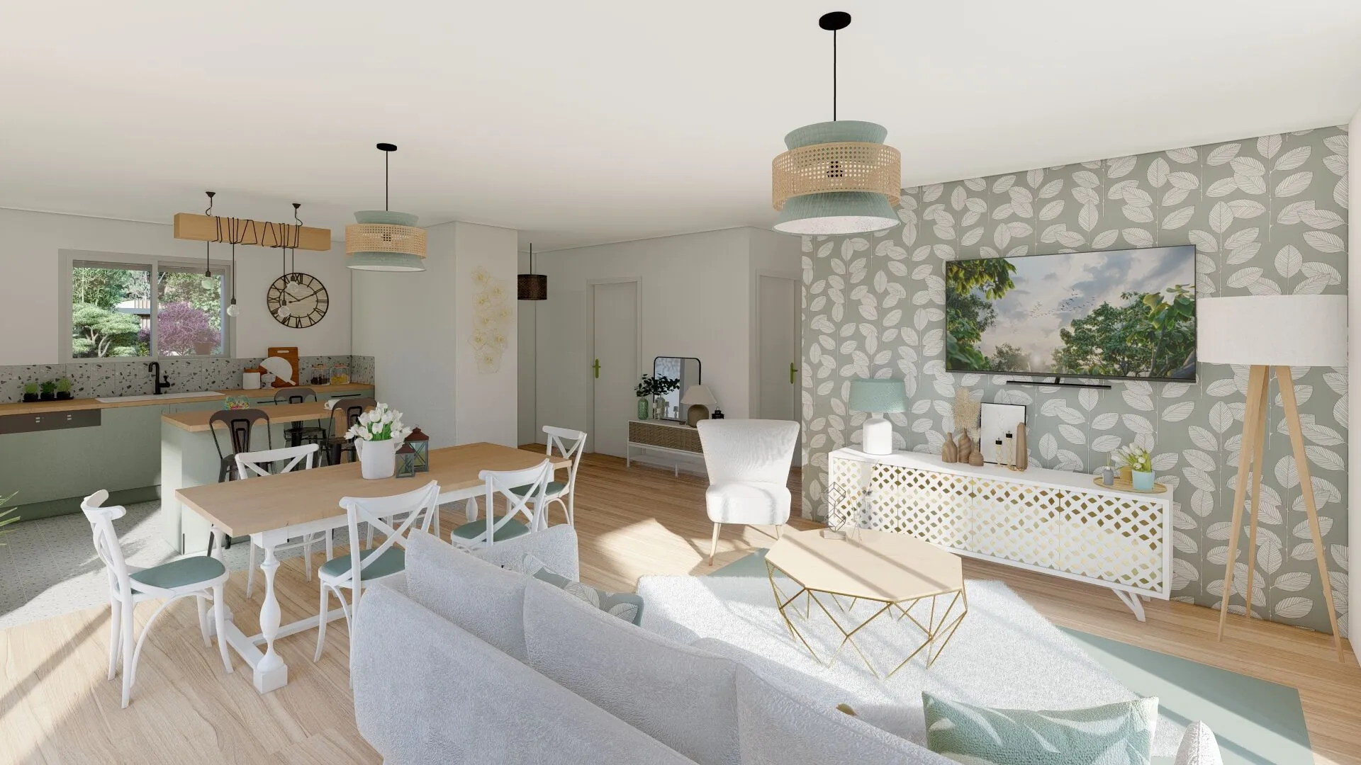 Maison neuve 95 m² avec garage et 3 chambres à Vielle-Saint-Girons 