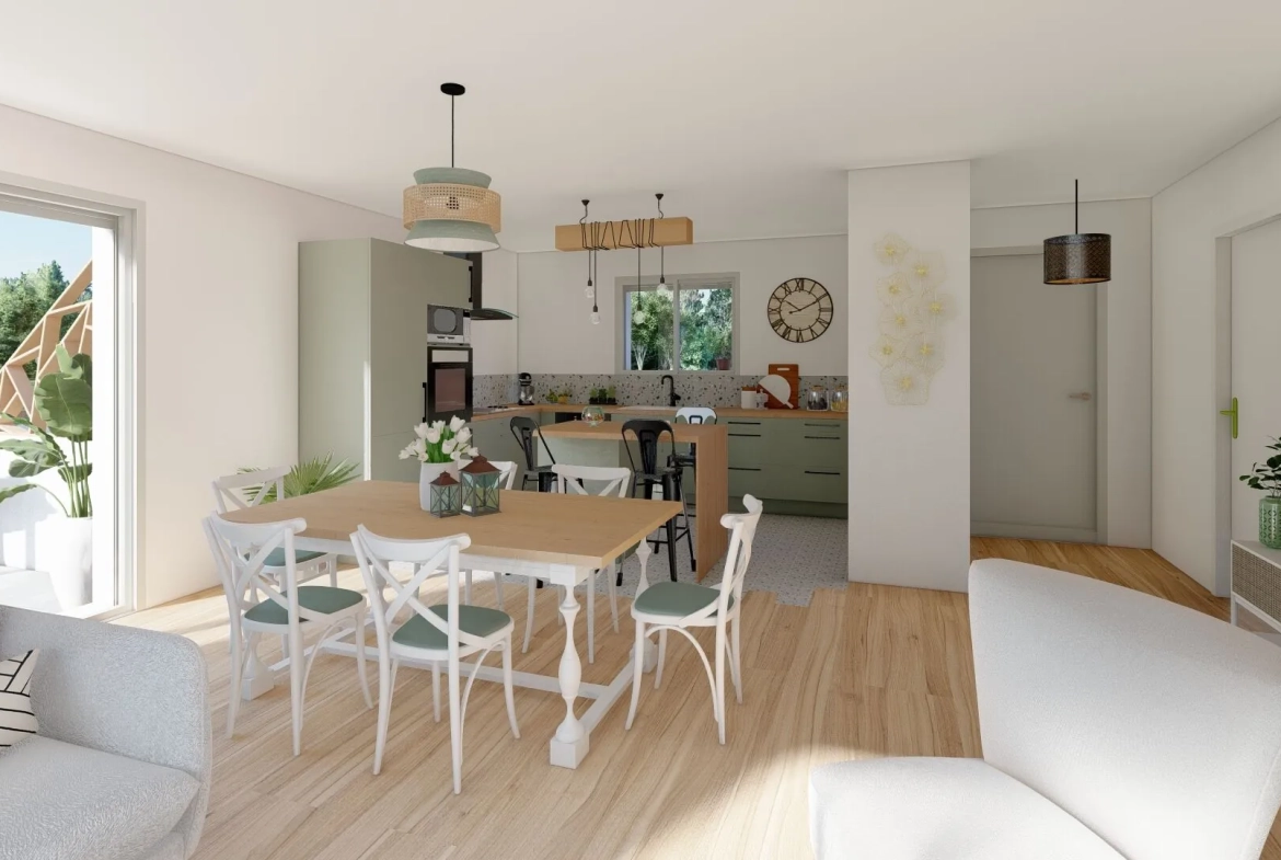 Maison neuve 95 m² avec garage et 3 chambres à Vielle-Saint-Girons 