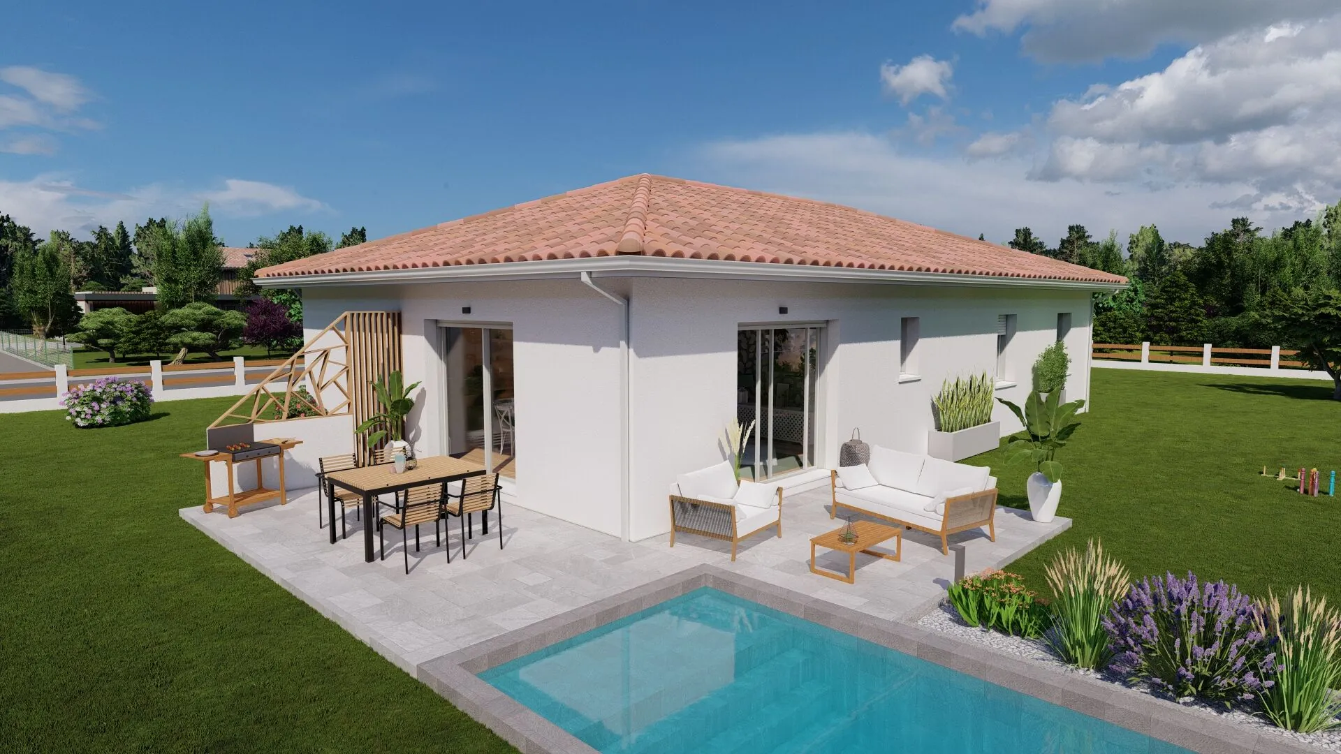 Maison neuve 95 m² avec garage et 3 chambres à Vielle-Saint-Girons 