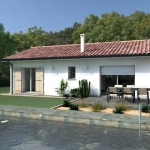 Terrain viabilisé et maison moderne à Hagetmau – Projet clé en main