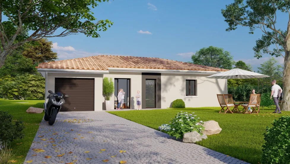 Constructeur maison moderne à Viré sur terrain de 600m² avec prestations haut de gamme 