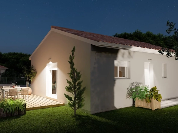 Maison neuve à Castets - Projet de construction conforme RE 2020 avec 2 chambres