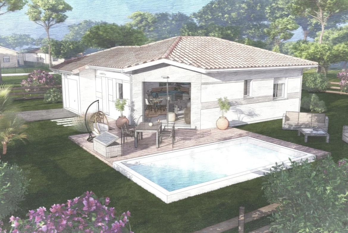 Maison 2 chambres avec garage à Bas Mauco proche Mont de Marsan 