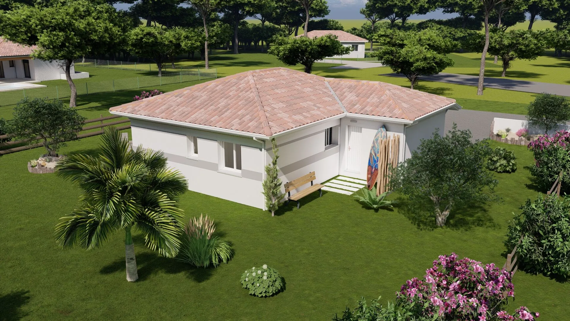 Maison 2 chambres avec garage à Bas Mauco proche Mont de Marsan 