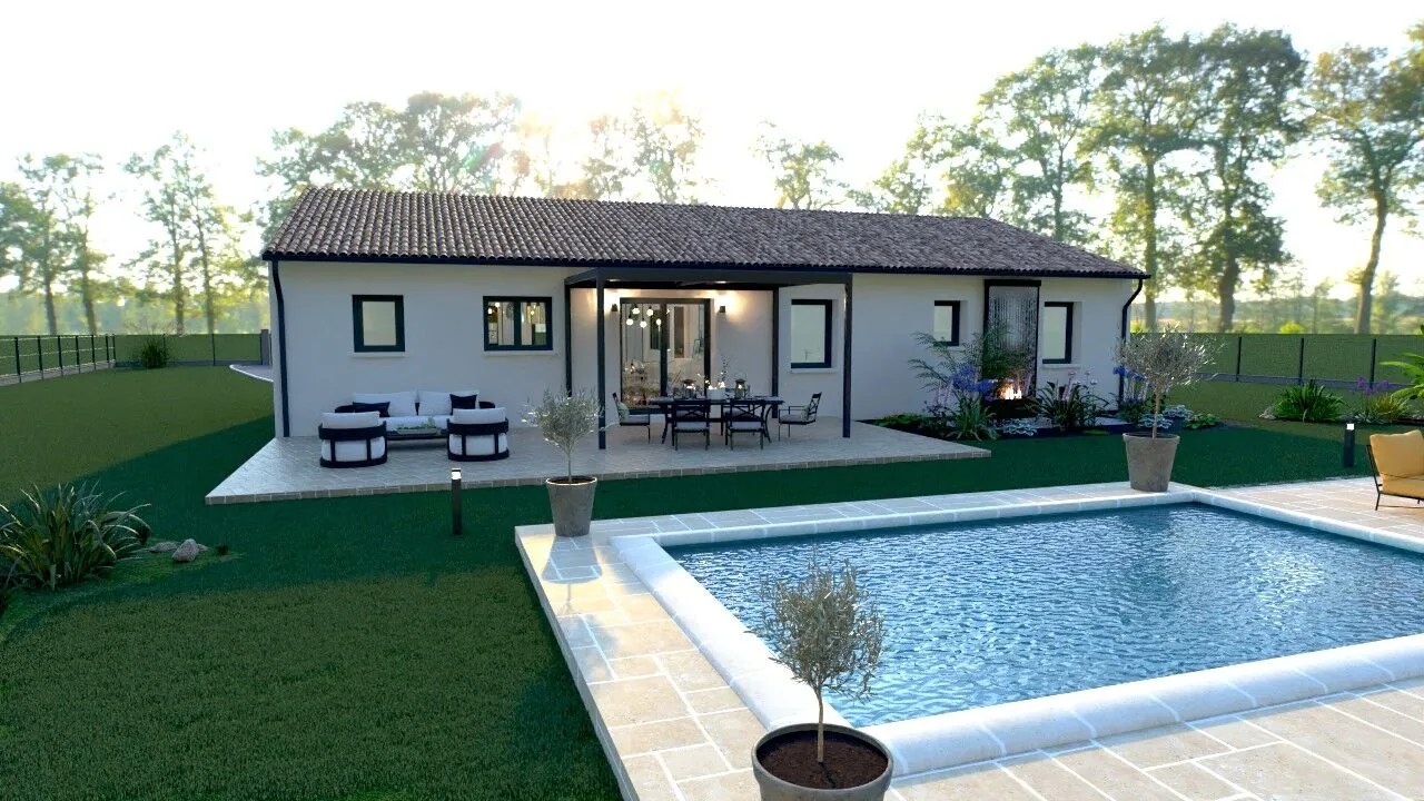Maison neuve de 84 m² avec 3 chambres à Gontaud-de-Nogaret 