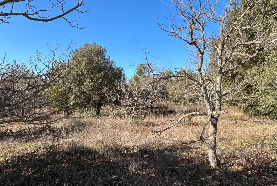 Terrain constructible de 1117 m² à Rustrel face au Colorado 