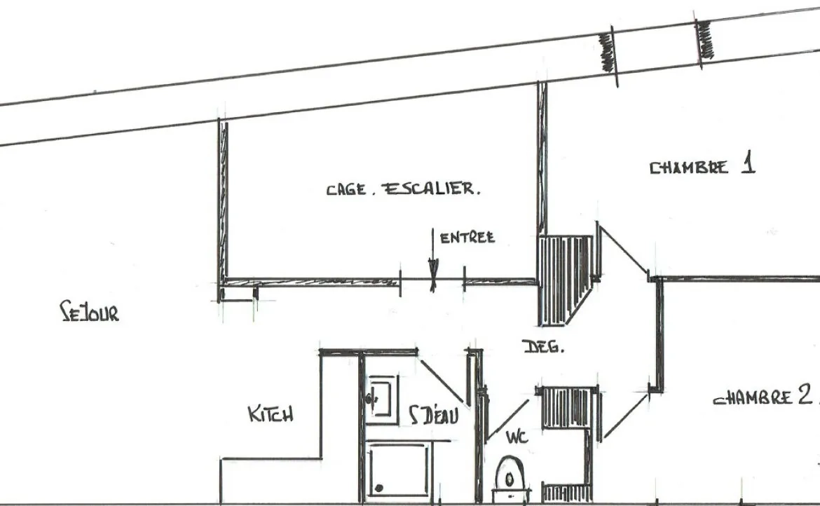 Appartement de 56m² à rénover à Bayonne - Quartier Saint-Esprit 