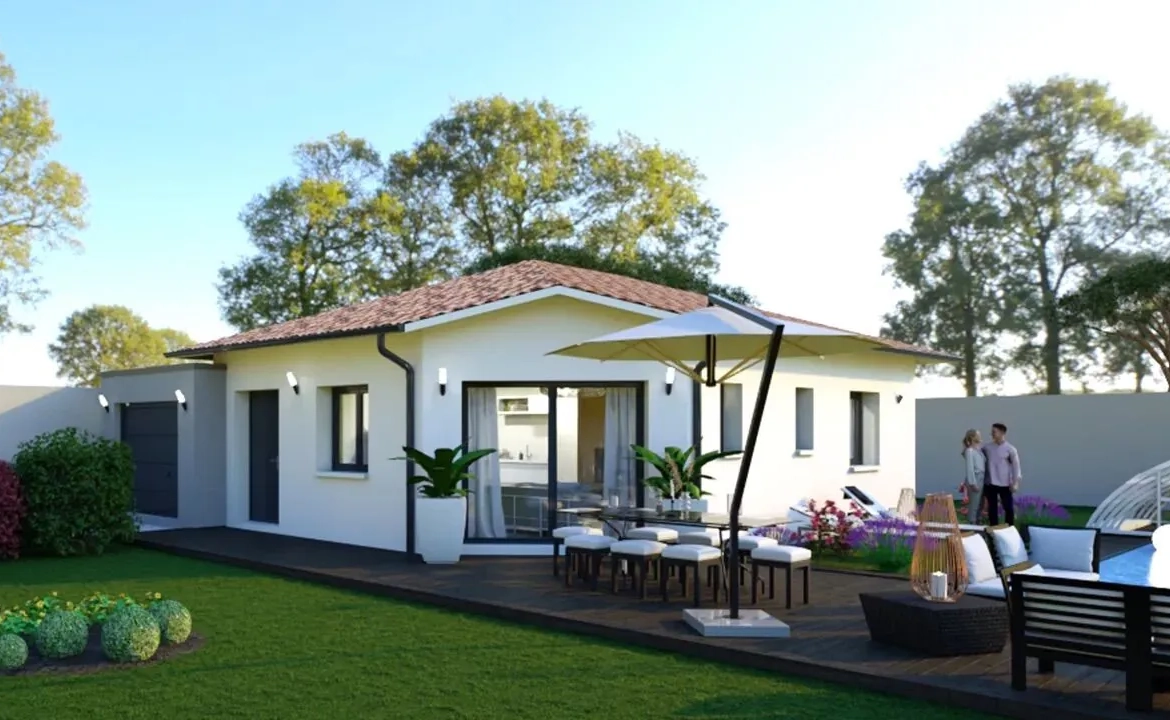 Maison neuve de 61 m² avec garage à Clermont, proche Dax et océan 