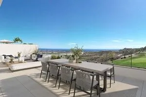 Appartement neuf avec vue mer et golf à San Juan de los Terreros 