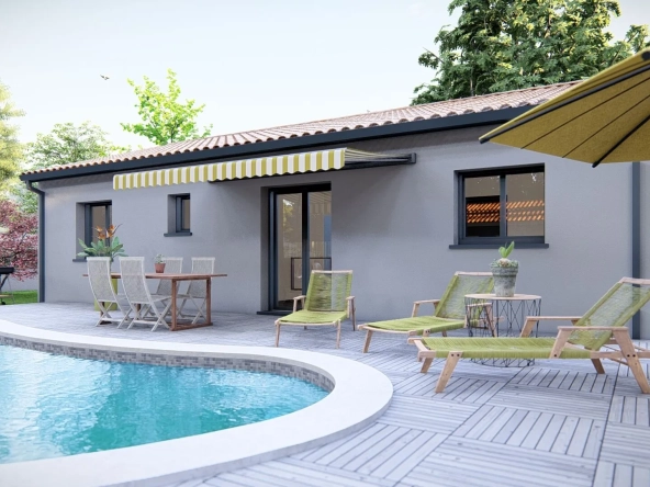 Maison neuve T3 à construire à Gardouch - 70 m² avec garage et terrasse