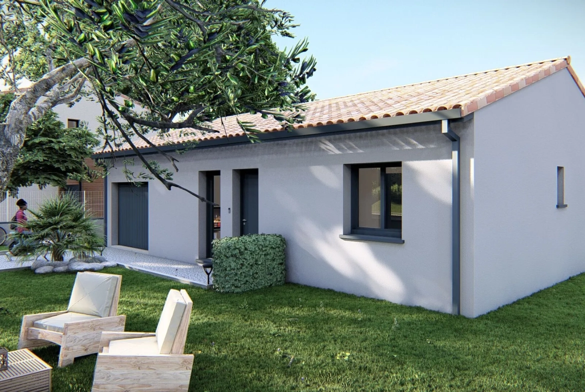 Maison neuve T3 à construire à Gardouch - 70 m² avec garage et terrasse 