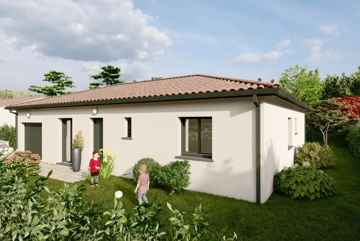 Maison neuve à Muret sur terrain de 729 m² avec garage et séjour lumineux 