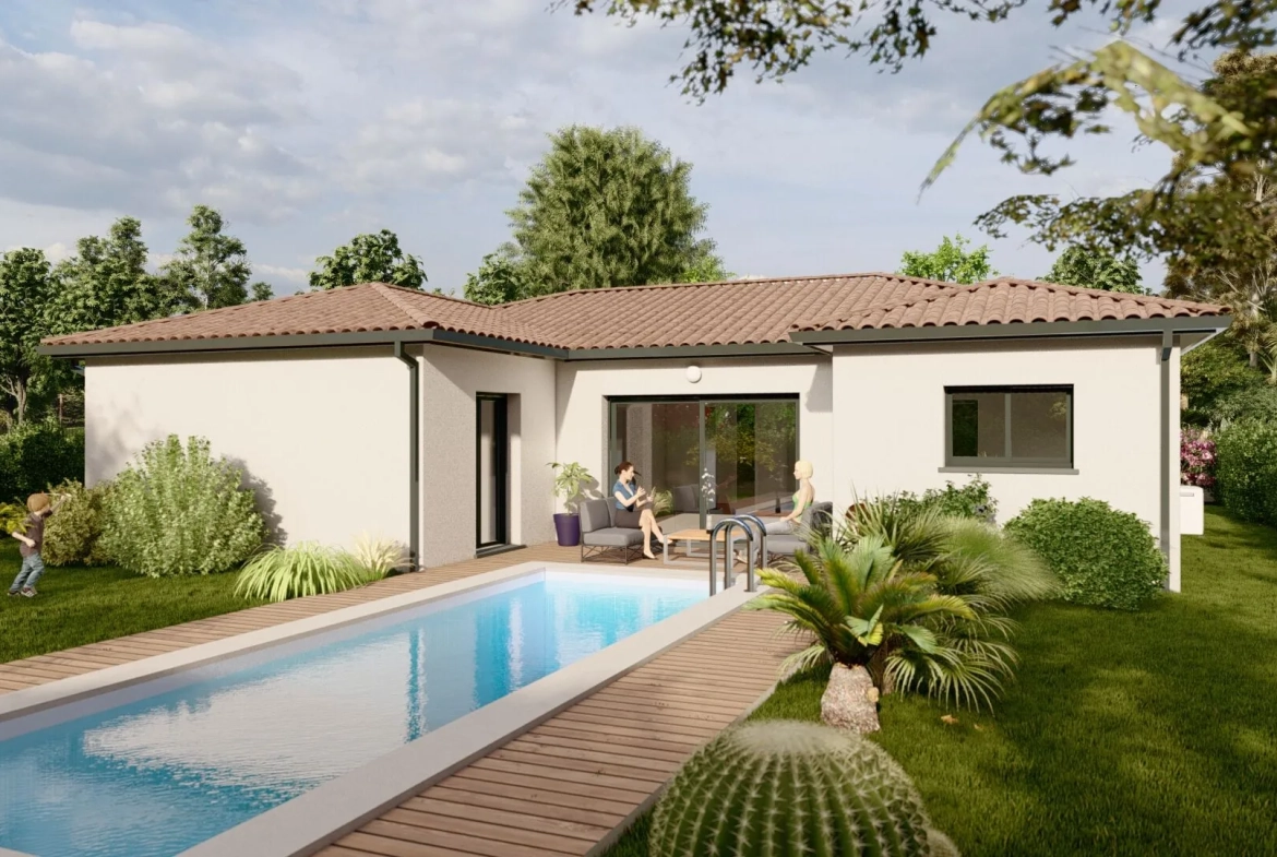 Maison neuve à Muret sur terrain de 729 m² avec garage et séjour lumineux 