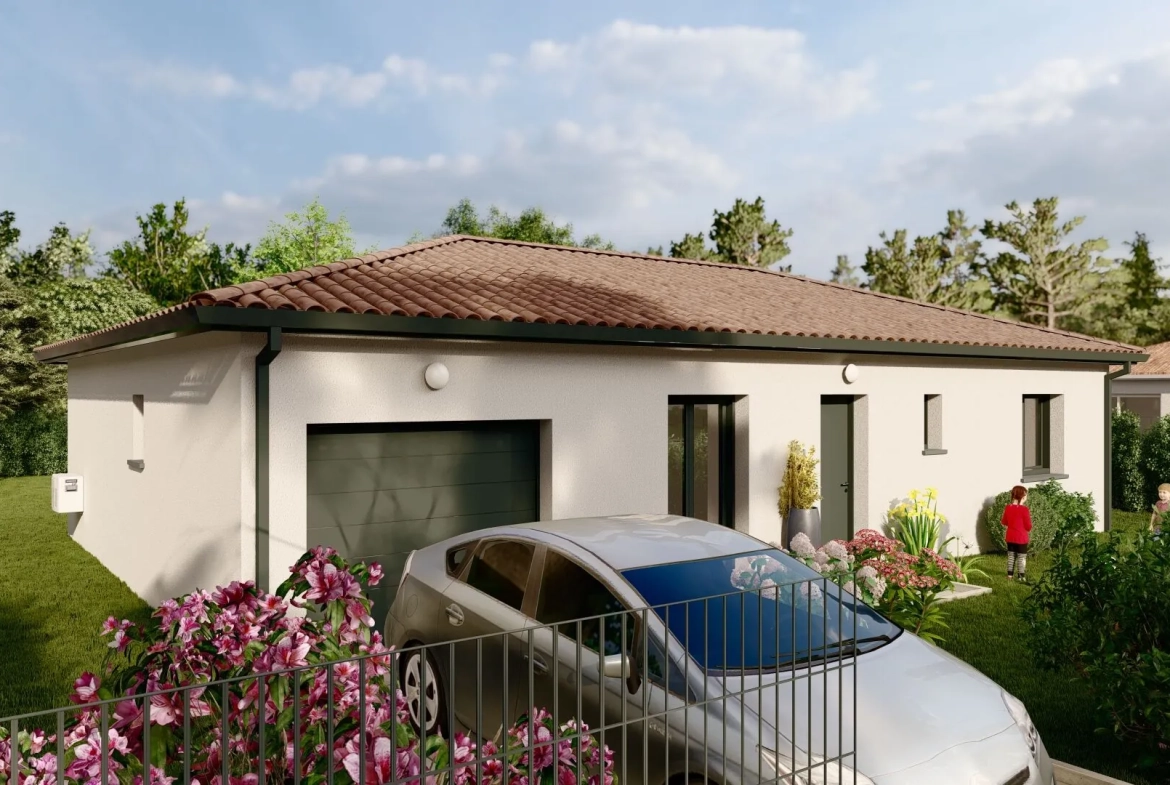 Maison neuve à Muret sur terrain de 729 m² avec garage et séjour lumineux 