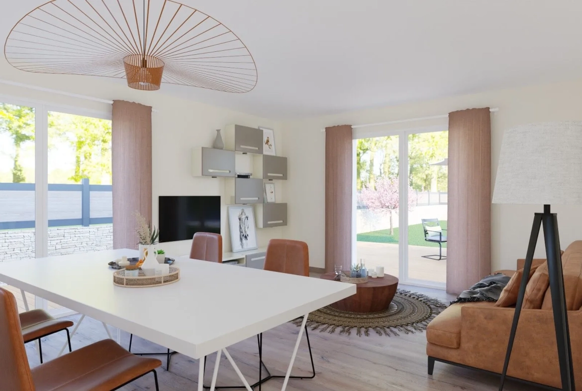 Maison neuve conforme RE2020 à Saint Bonnet le Château - 85 m² avec jardin et garage 