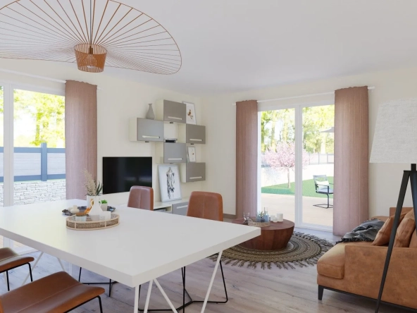 Maison neuve conforme RE2020 à Saint Bonnet le Château - 85 m² avec jardin et garage