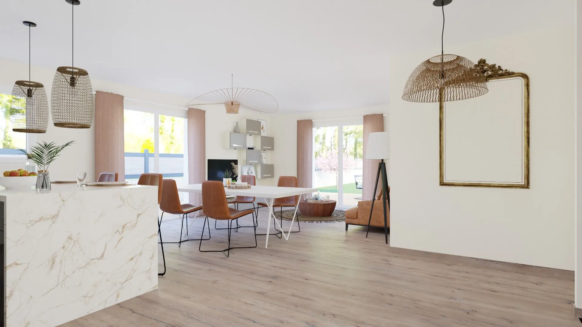 Maison neuve conforme RE2020 à Saint Bonnet le Château - 85 m² avec jardin et garage 