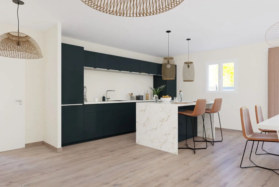 Maison neuve conforme RE2020 à Saint Bonnet le Château - 85 m² avec jardin et garage 