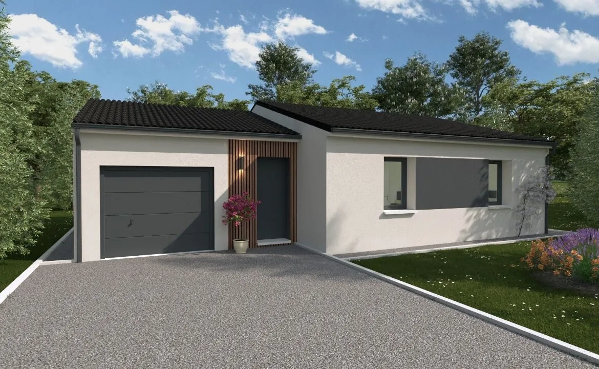 Maison individuelle neuve de 87 m² à Thuré avec 3 chambres et garage 