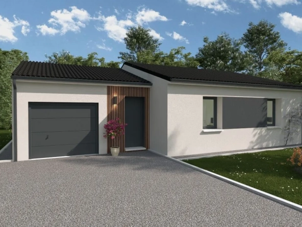 Maison individuelle neuve de 87 m² à Thuré avec 3 chambres et garage