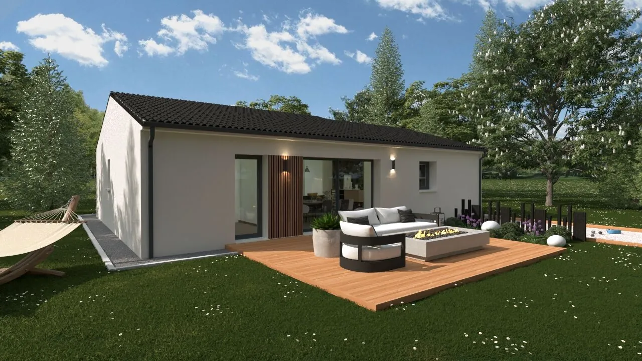Maison individuelle neuve de 87 m² à Thuré avec 3 chambres et garage 